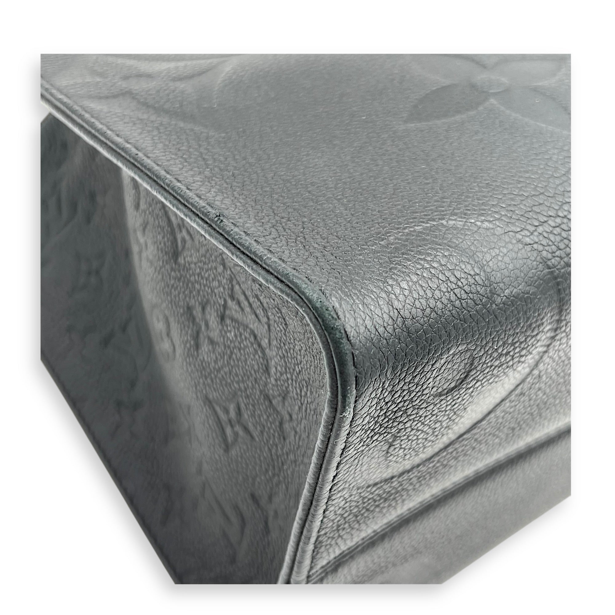 OnTheGo Tote Bag Black in Empreinte Leather, Gold hardware