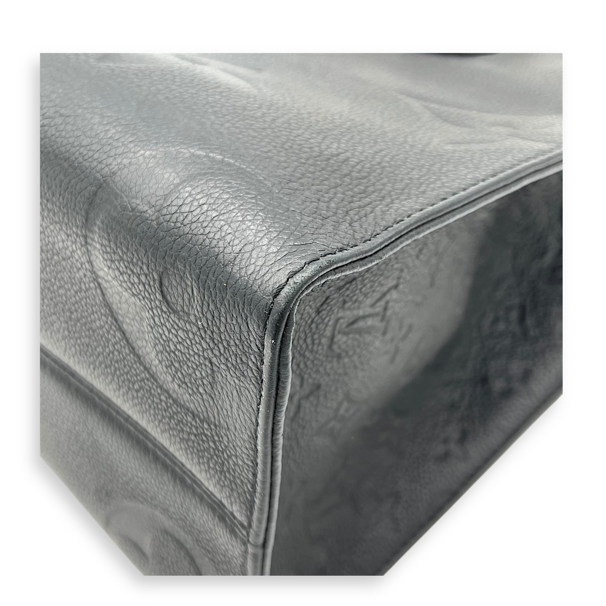 OnTheGo Tote Bag Black in Empreinte Leather, Gold hardware