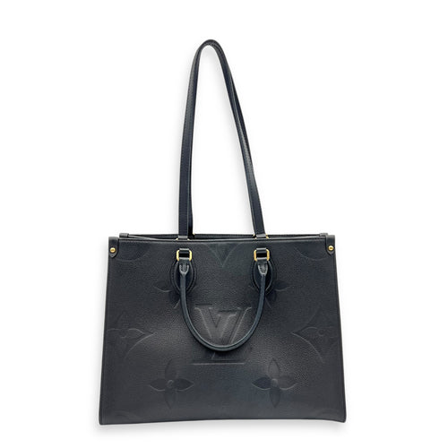 OnTheGo Tote Bag Black in Empreinte Leather, Gold hardware