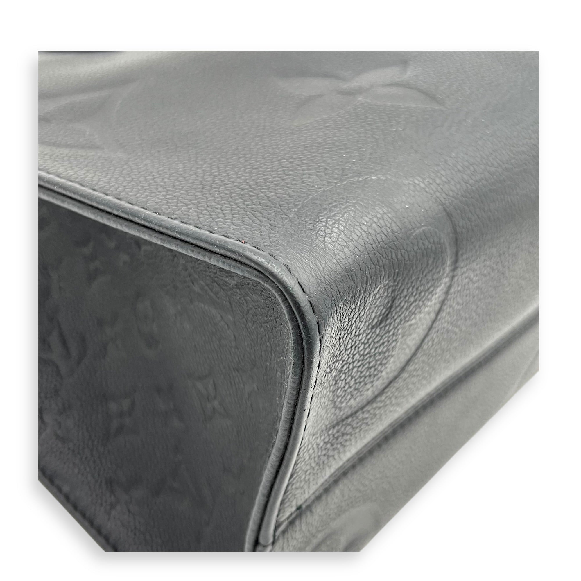 OnTheGo Tote Bag Black in Empreinte Leather, Gold hardware