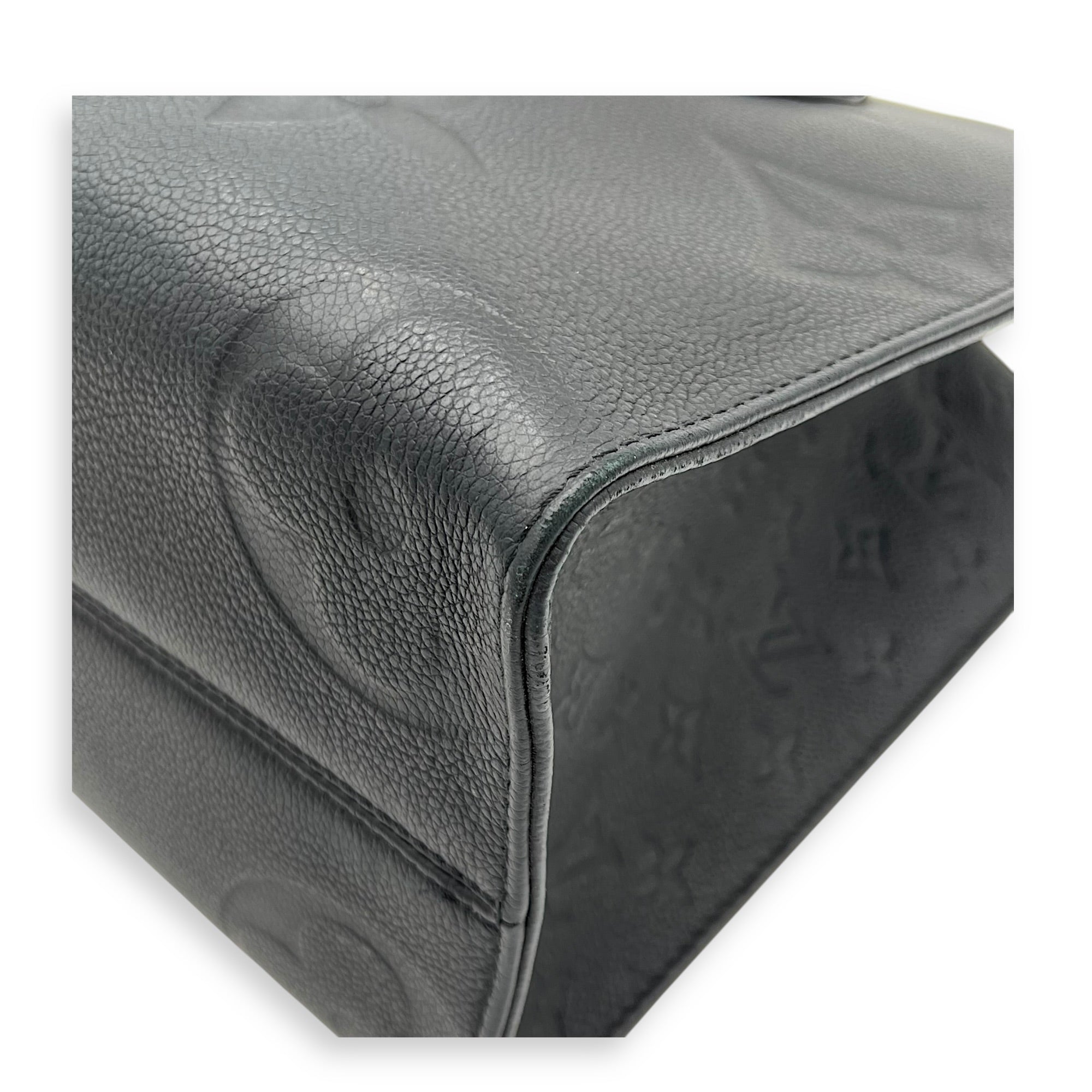 OnTheGo Tote Bag Black in Empreinte Leather, Gold hardware