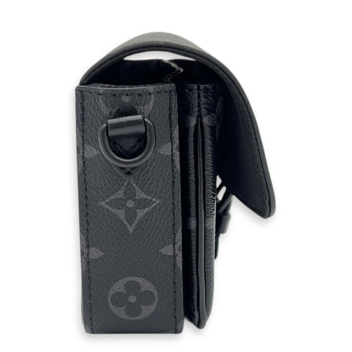 Montsouris Wearable Wallet Shoulder Bag Black in Monogram Coated Canvas, Black hardware