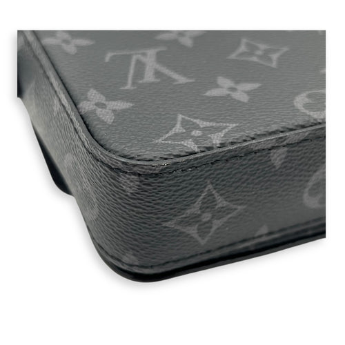 Montsouris Wearable Wallet Shoulder Bag Black in Monogram Coated Canvas, Black hardware