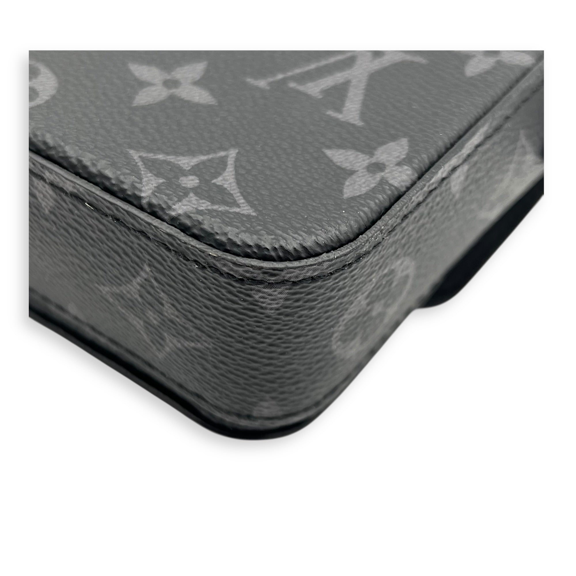 Montsouris Wearable Wallet Shoulder Bag Black in Monogram Coated Canvas, Black hardware