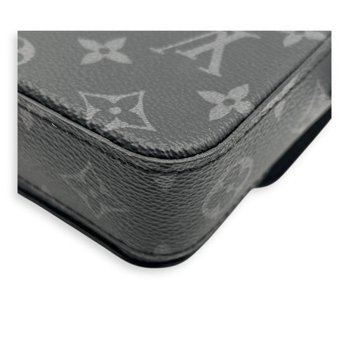 Montsouris Wearable Wallet Shoulder Bag Black in Monogram Coated Canvas, Black hardware