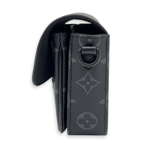 Montsouris Wearable Wallet Shoulder Bag Black in Monogram Coated Canvas, Black hardware