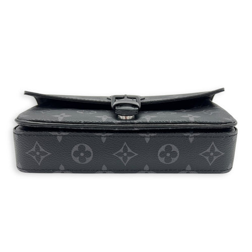 Montsouris Wearable Wallet Shoulder Bag Black in Monogram Coated Canvas, Black hardware