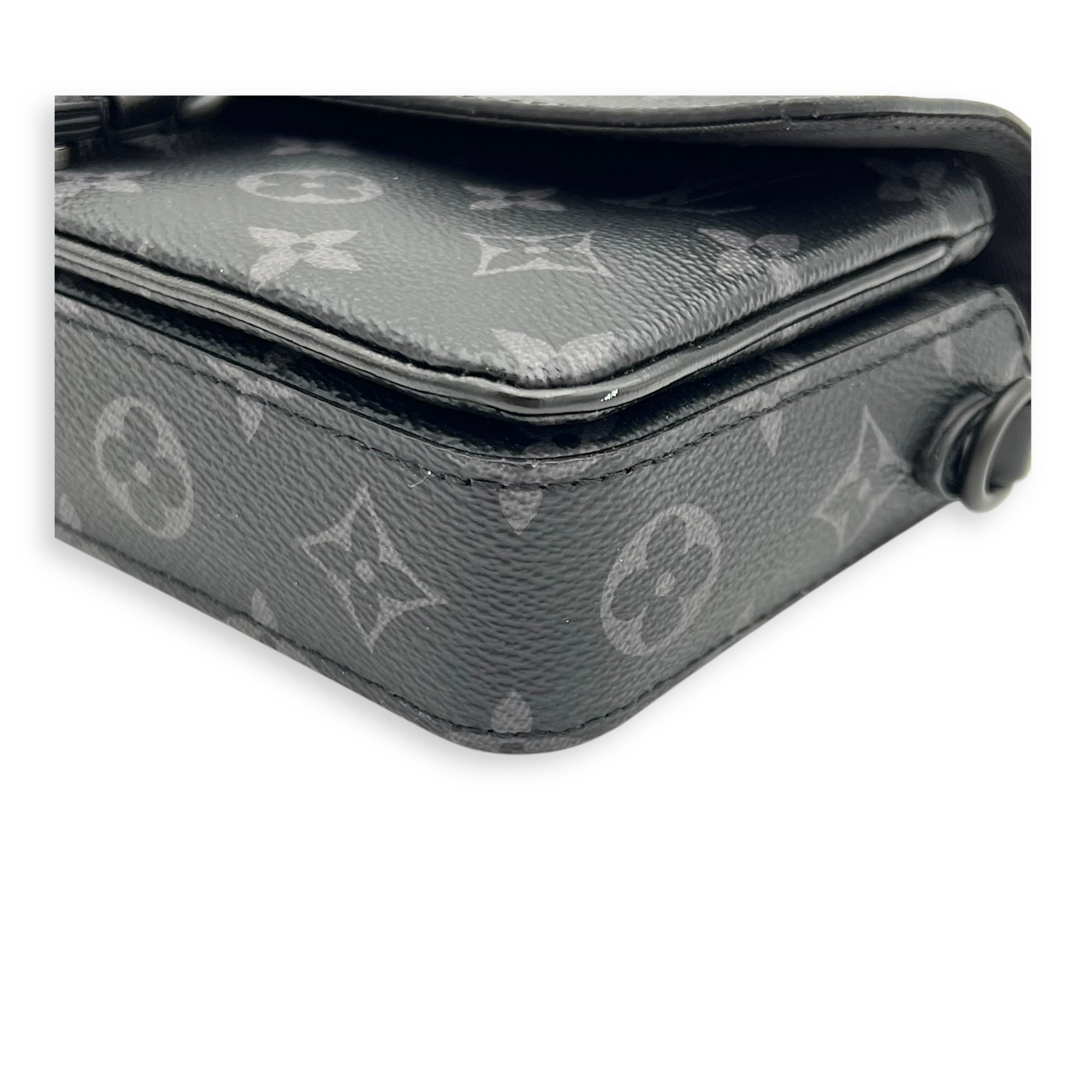 Montsouris Wearable Wallet Shoulder Bag Black in Monogram Coated Canvas, Black hardware