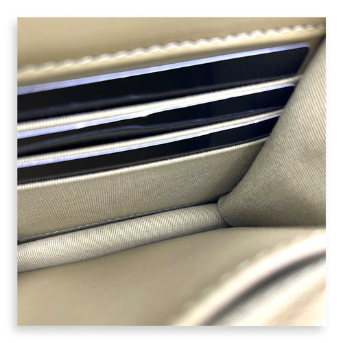 Boy Wallet On Chain Green in Caviar Leather, Gold hardware