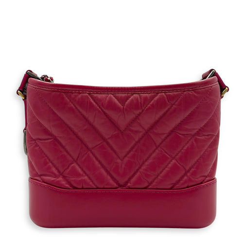 Gabrielle Small Pink Shoulder Bag in Calfskin, Mixed hardware