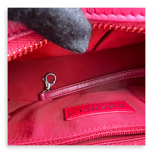 Gabrielle Small Pink Shoulder Bag in Calfskin, Mixed hardware