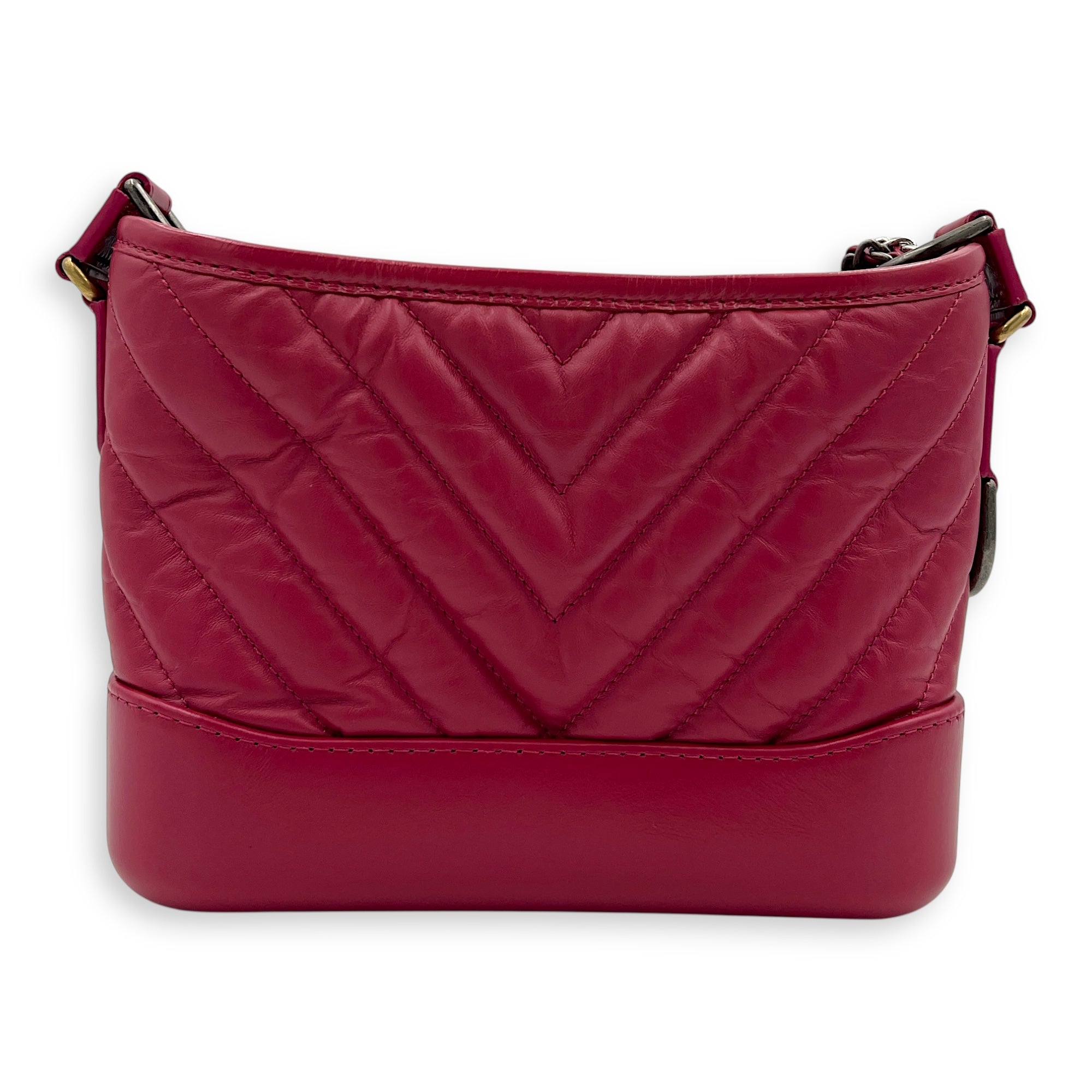 Gabrielle Small Pink Shoulder Bag in Calfskin, Mixed hardware