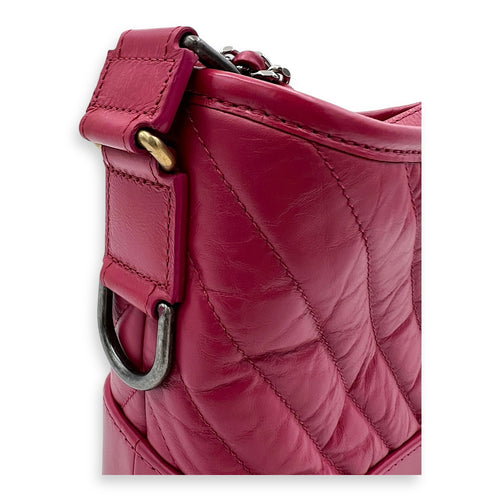 Gabrielle Small Pink Shoulder Bag in Calfskin, Mixed hardware