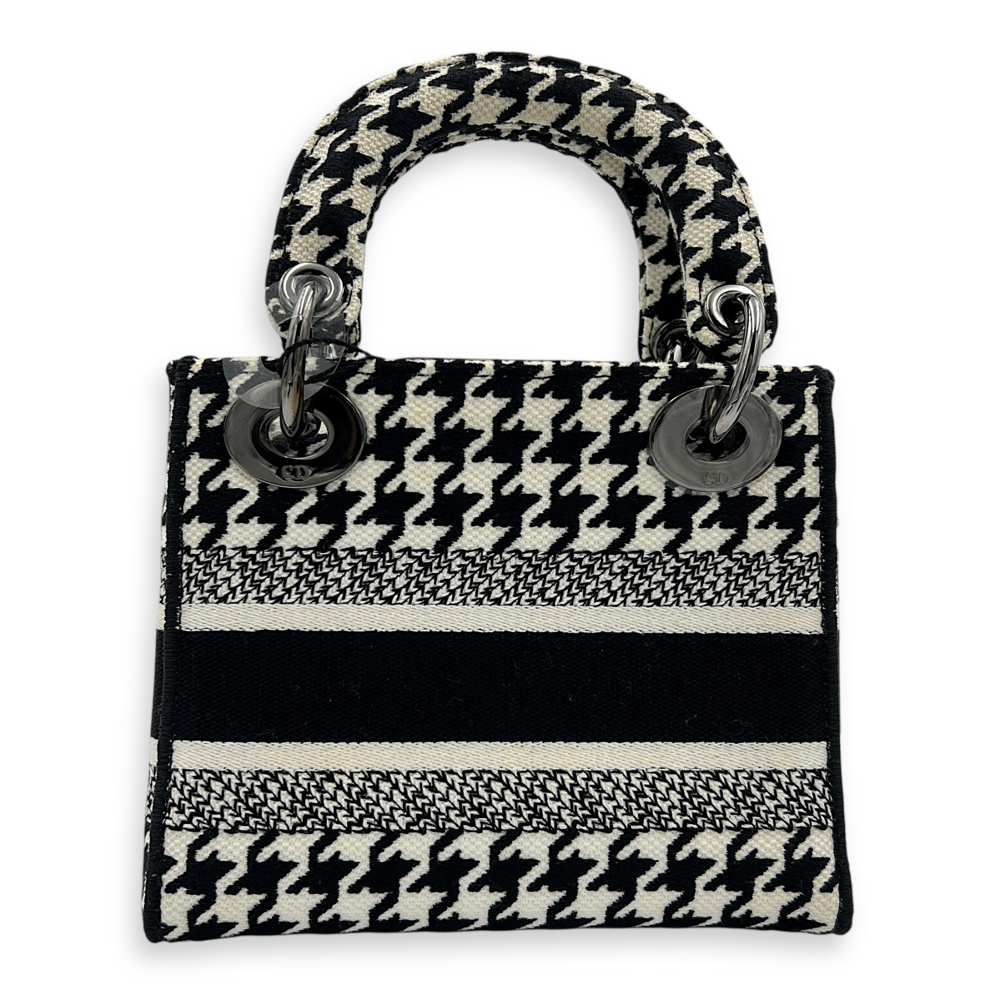Lady D-Lite Top Handle Bag Multi-colour in Canvas, Silver hardware
