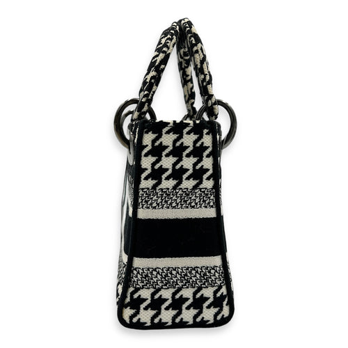 Lady D-Lite Top Handle Bag Multi-colour in Canvas, Silver hardware
