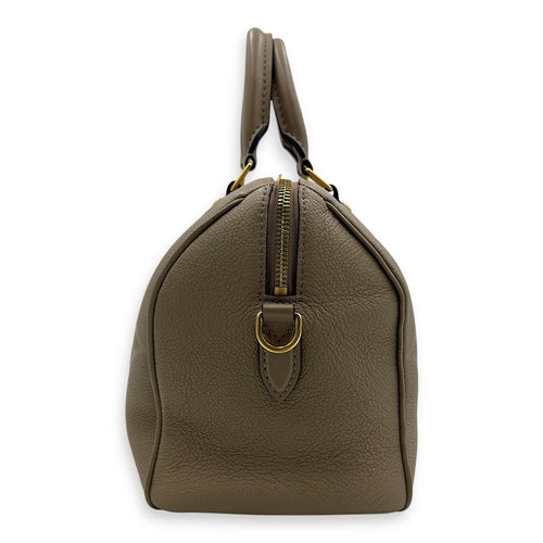 Speedy Bandouliere Top Handle Bag 25 Beige in Empreinte Leather, Gold hardware