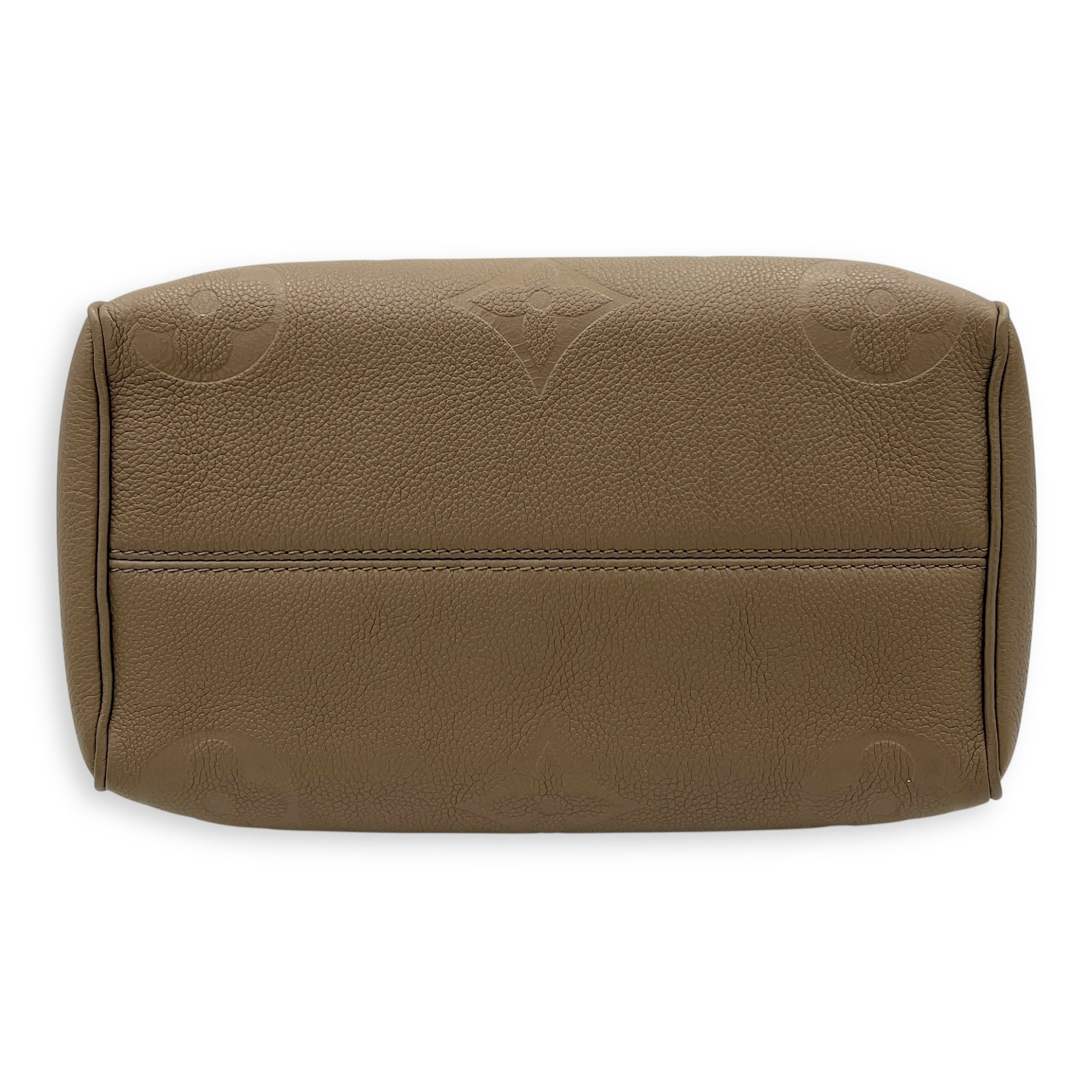 Speedy Bandouliere Top Handle Bag 25 Beige in Empreinte Leather, Gold hardware