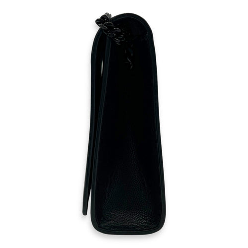 Kate Shoulder Bag Black in Caviar Leather, Brushed Gold hardware