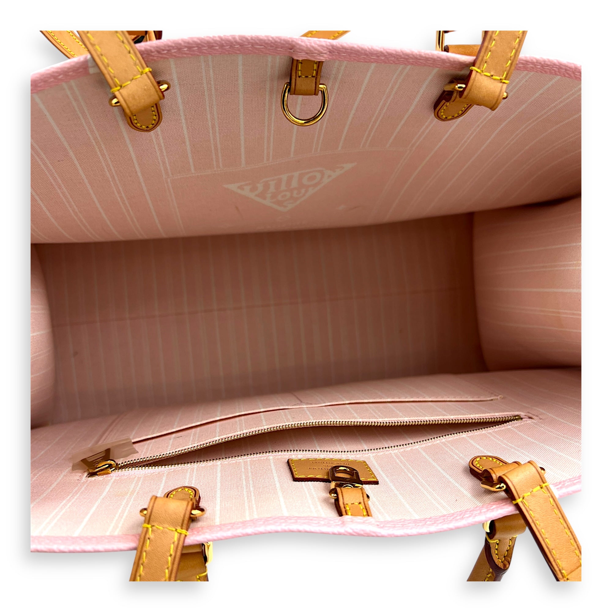 OnTheGo GM Multi-colour Tote Bag in Coated Canvas, Gold hardware