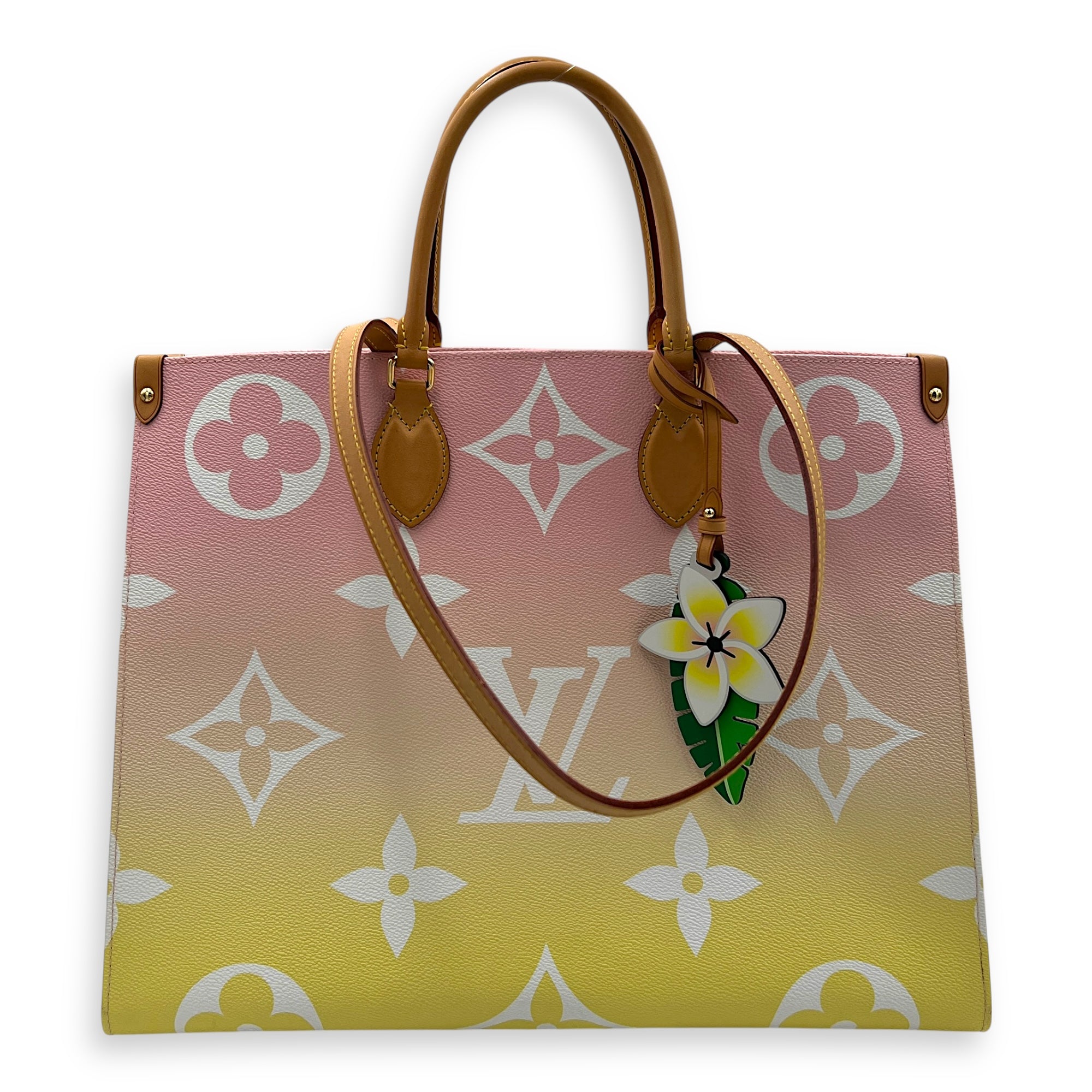 OnTheGo GM Multi-colour Tote Bag in Coated Canvas, Gold hardware
