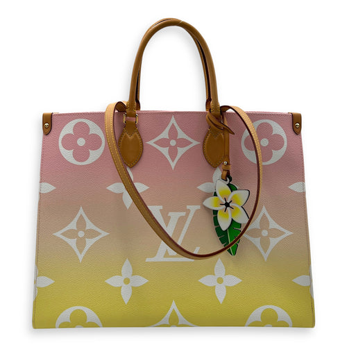 OnTheGo GM Multi-colour Tote Bag in Coated Canvas, Gold hardware