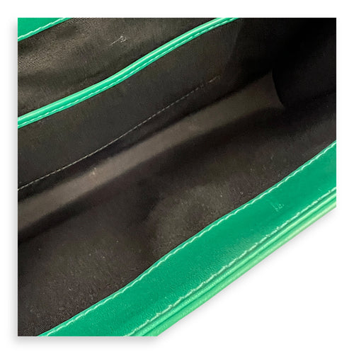 Serpenti Forever Shoulder Bag Green in Calfskin, Gold hardware