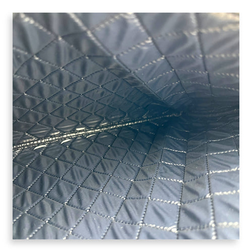 Airline CC Blue Pouch in Calfskin, Silver hardware
