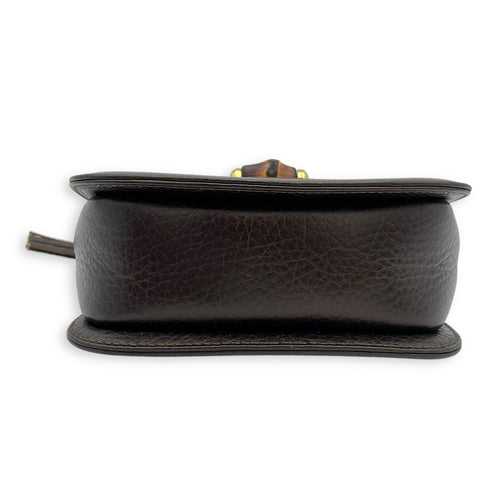 Bamboo Top Handle Bag Brown in Calfskin, Gold hardware