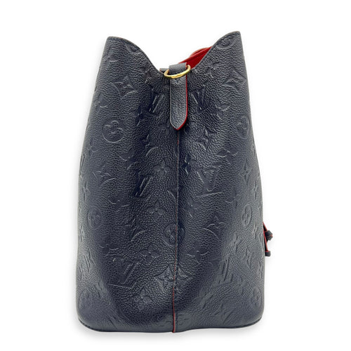 NeoNoe Bucket Bag MM Blue in Empreinte Leather, Silver hardware