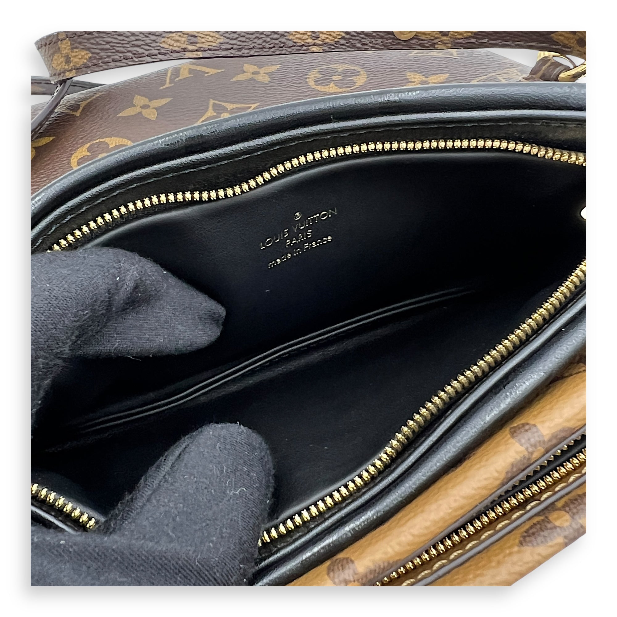 Pochette Shoulder Bag Brown in Coated Canvas, Gold hardware