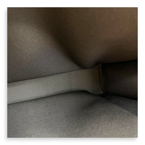 Sac Plat Shoulder Bag White in Coated Canvas, Gold hardware