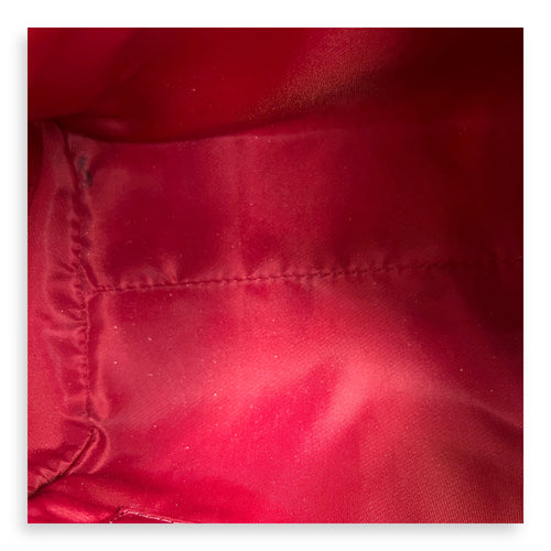 Trotteur Hand Bag Red in Canvas, Gold hardware