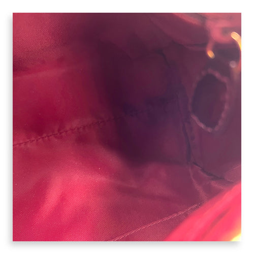 Trotteur Hand Bag Red in Canvas, Gold hardware