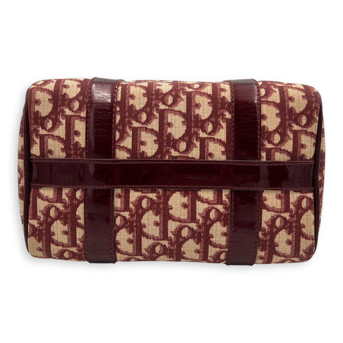 Trotteur Hand Bag Red in Canvas, Gold hardware