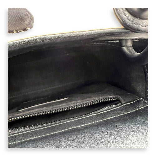 Lady Dior Top Handle Bag Mini White in Calfskin, MATTE BLACK hardware