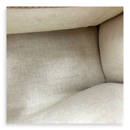 Cabas Tote Bag White in Canvas, Gold hardware