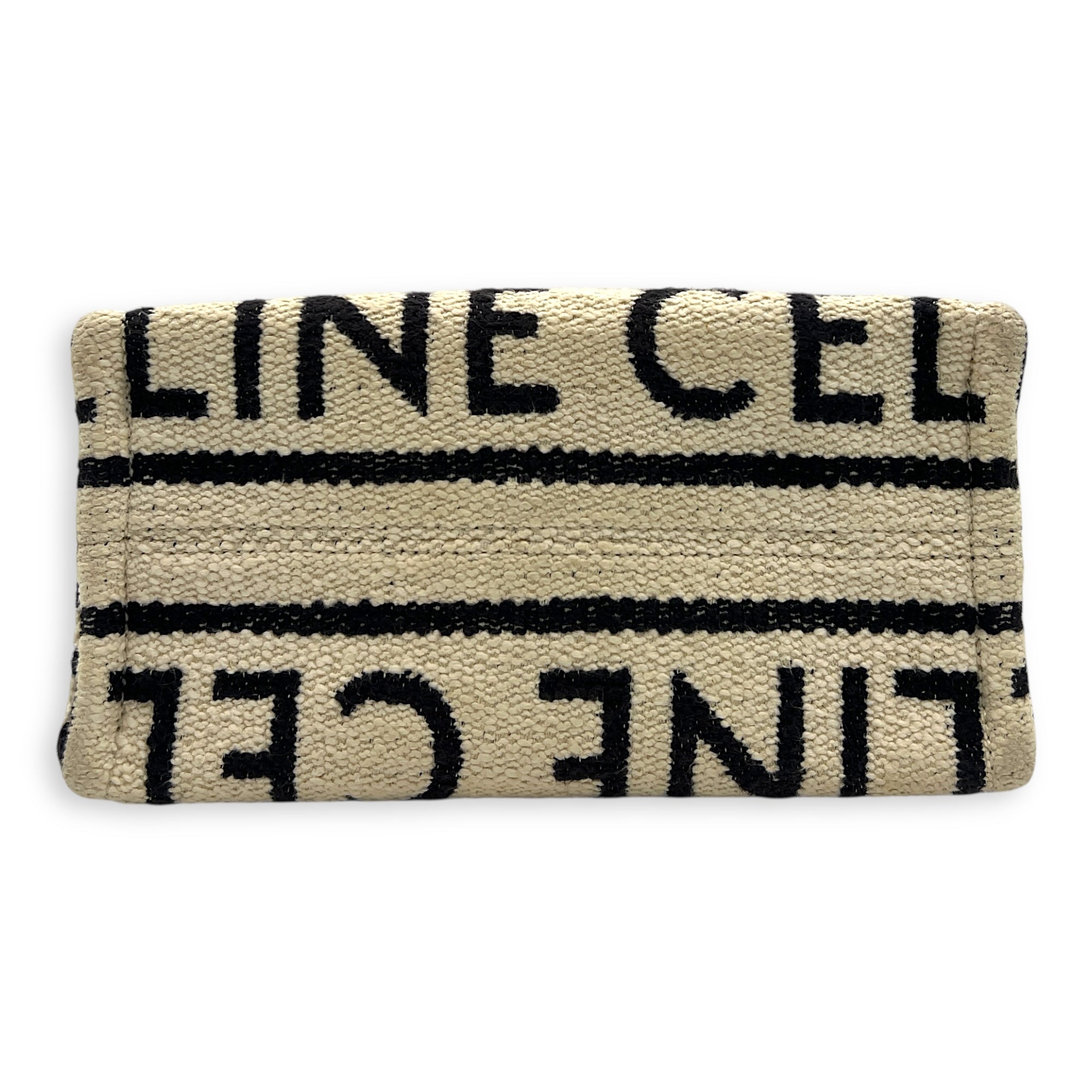 Cabas Tote Bag White in Canvas, Gold hardware