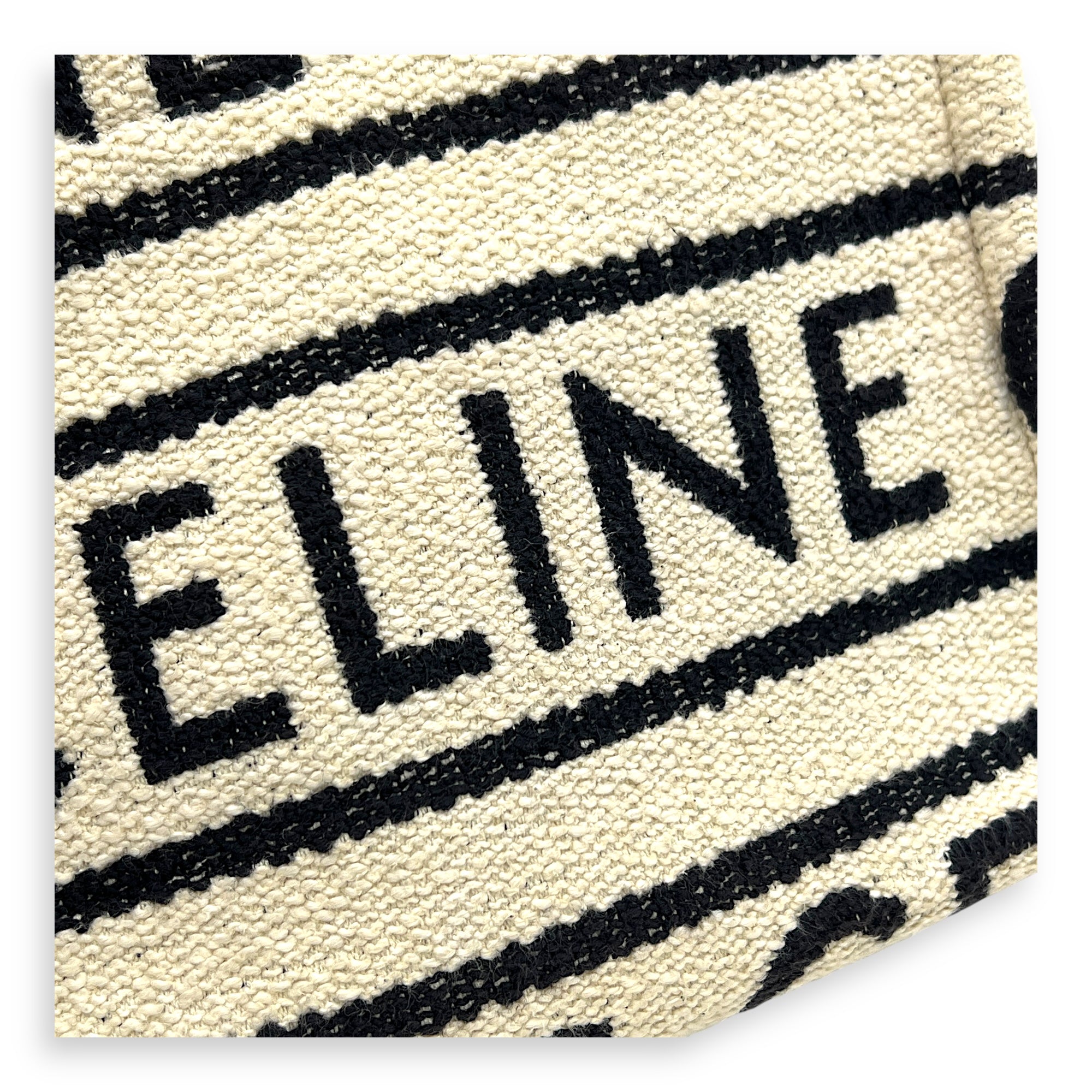 Cabas Tote Bag White in Canvas, Gold hardware