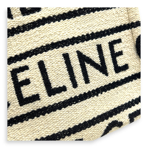 Cabas Tote Bag White in Canvas, Gold hardware