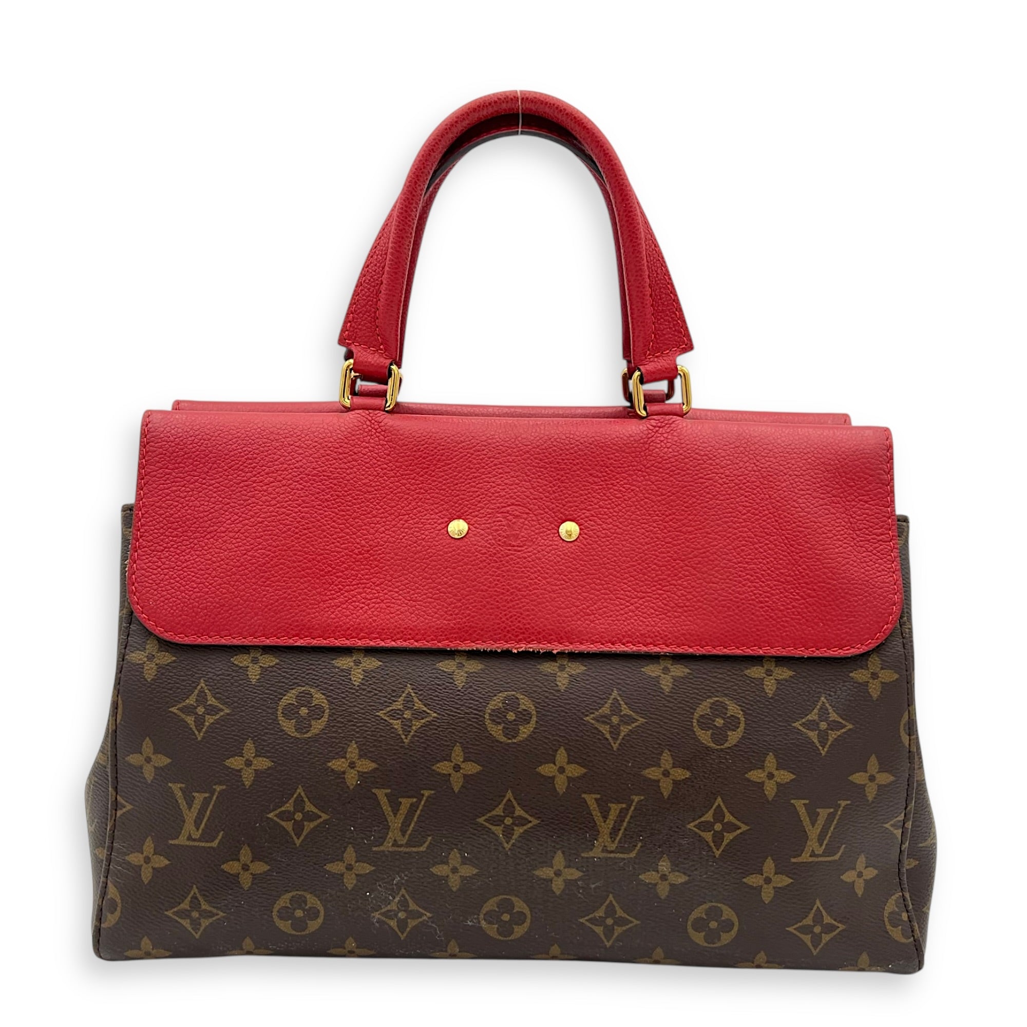 Venus Top Handle Bag Brown in Monogram Coated Canvas, Gold hardware