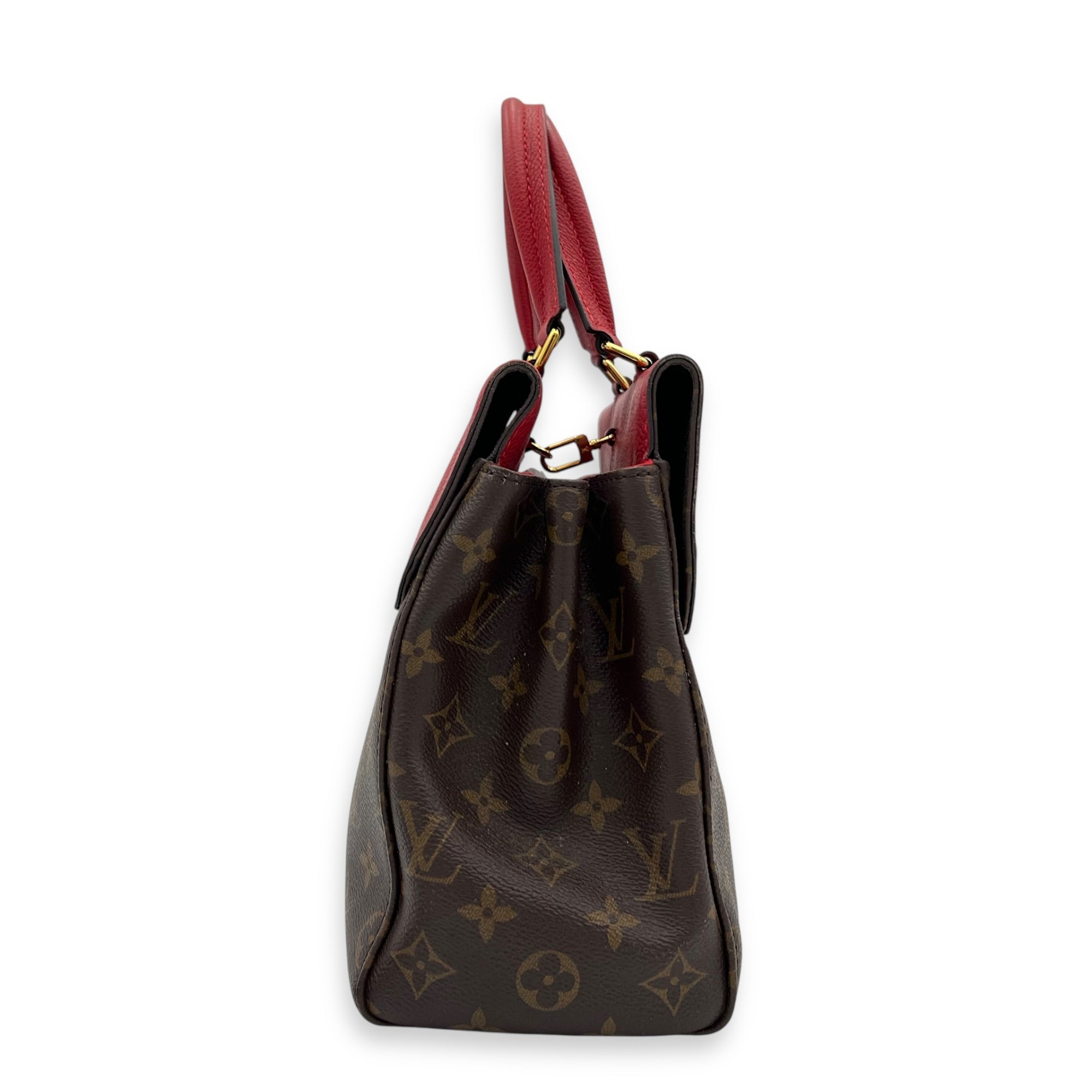 Venus Top Handle Bag Brown in Monogram Coated Canvas, Gold hardware