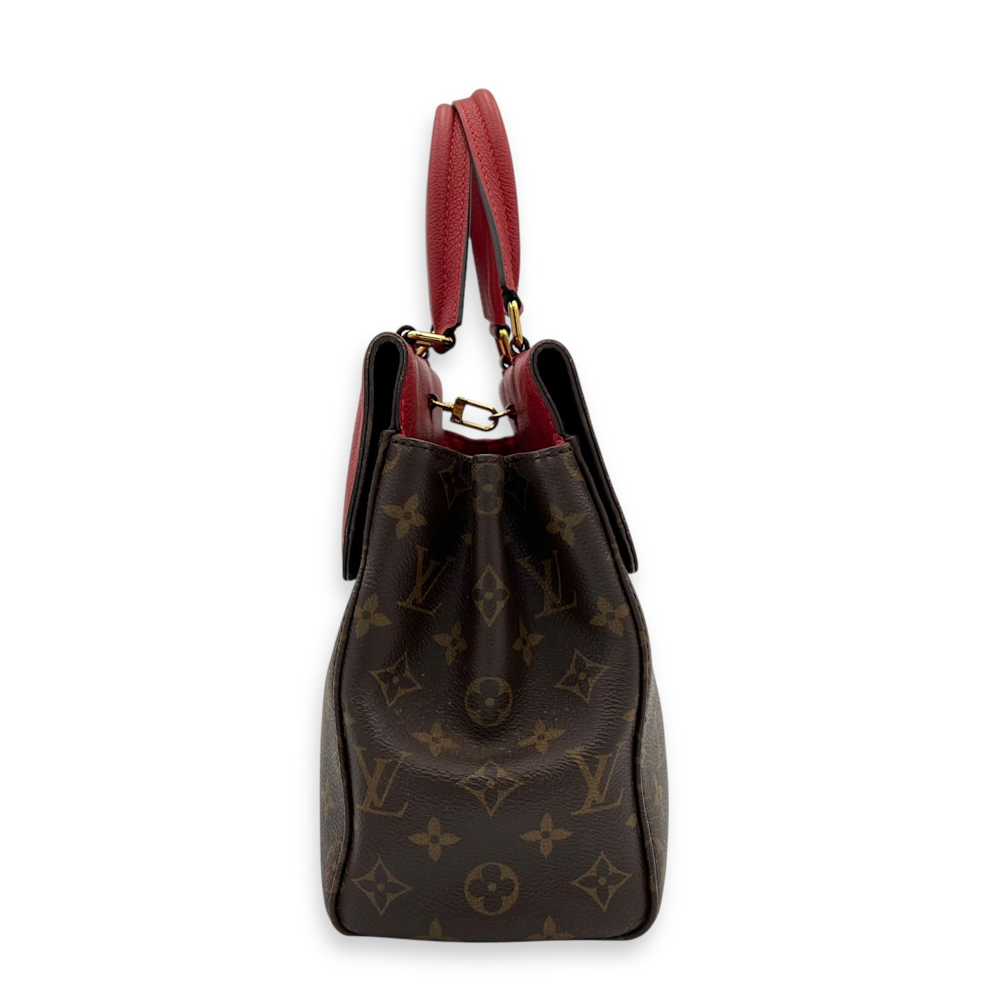 Venus Top Handle Bag Brown in Monogram Coated Canvas, Gold hardware