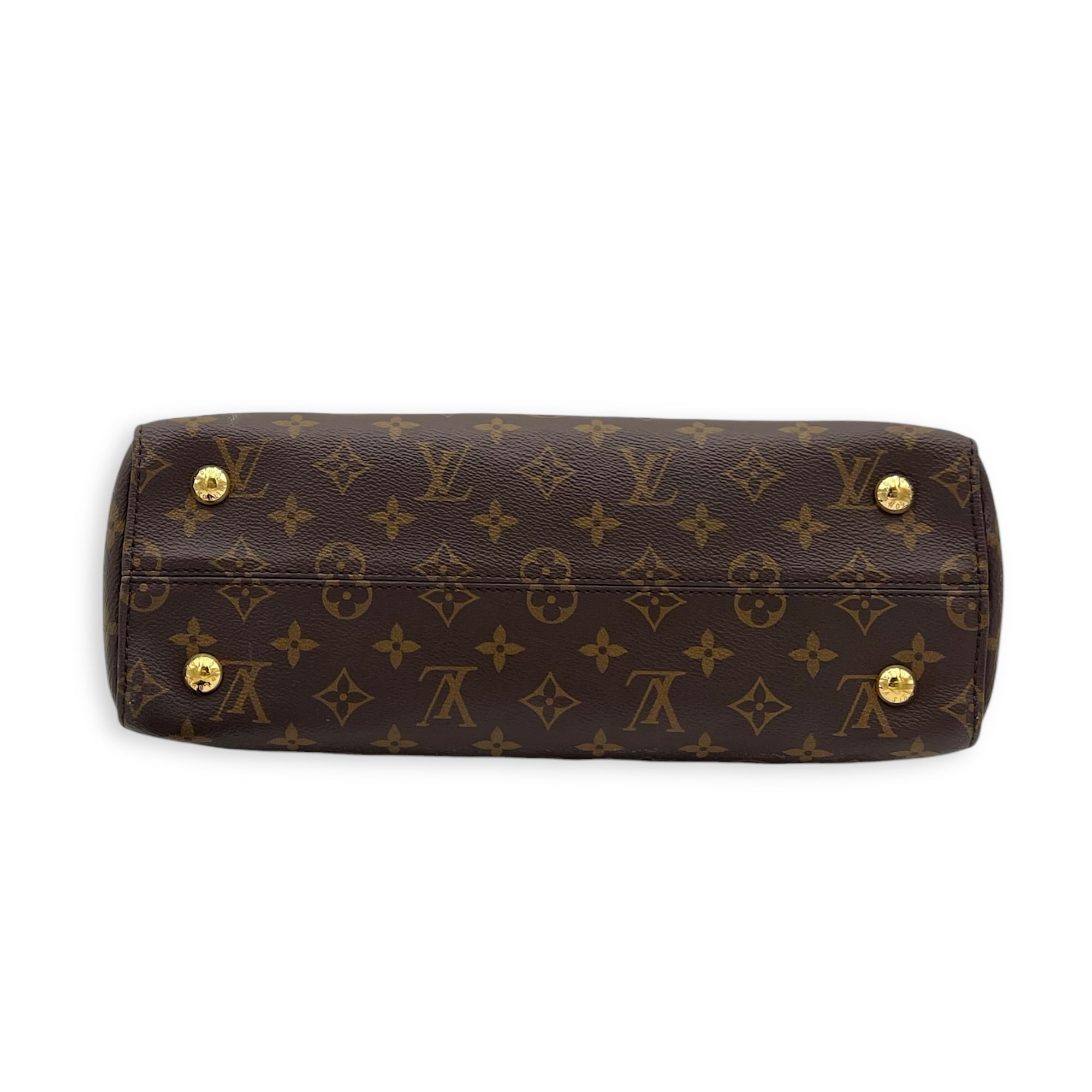 Venus Top Handle Bag Brown in Monogram Coated Canvas, Gold hardware