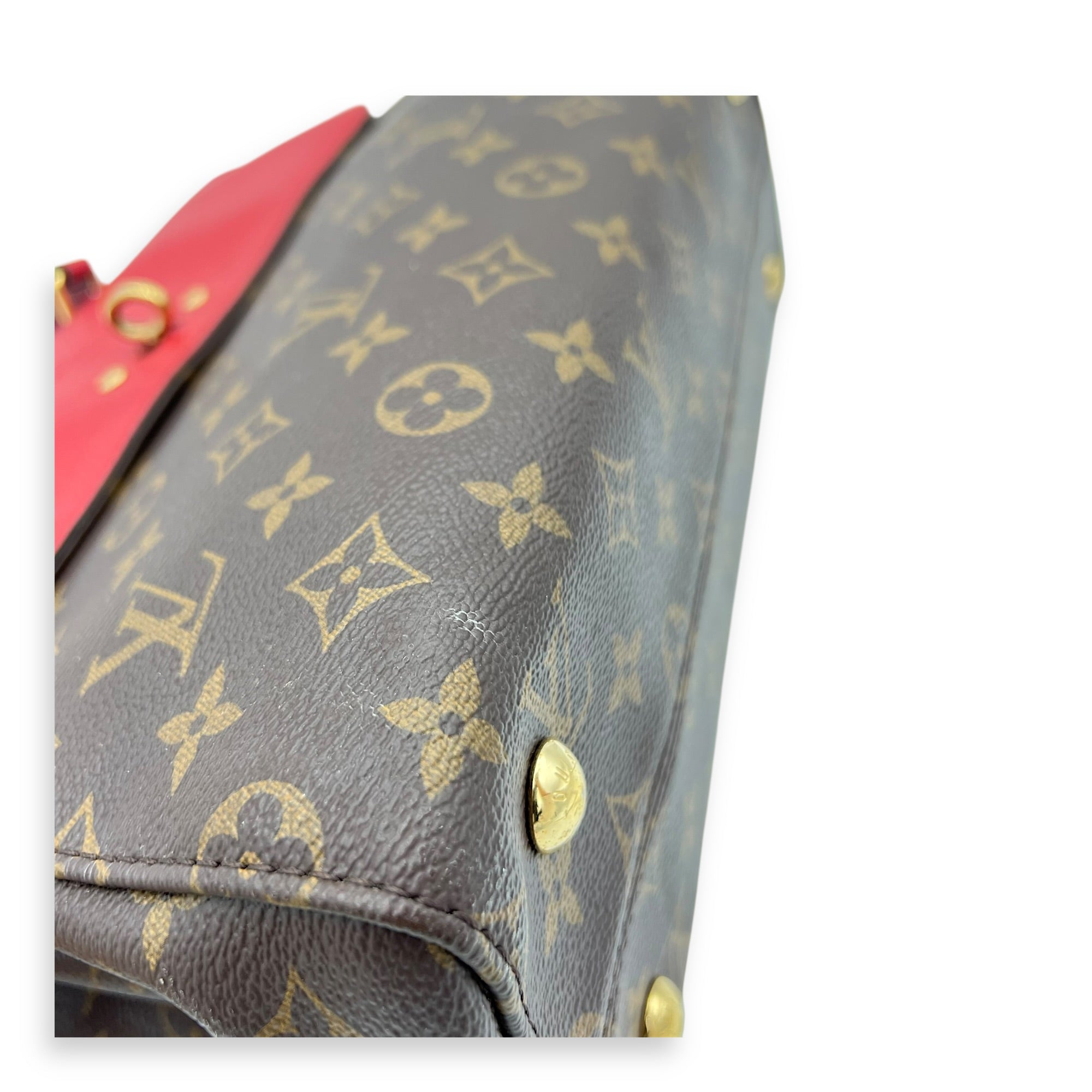 Venus Top Handle Bag Brown in Monogram Coated Canvas, Gold hardware