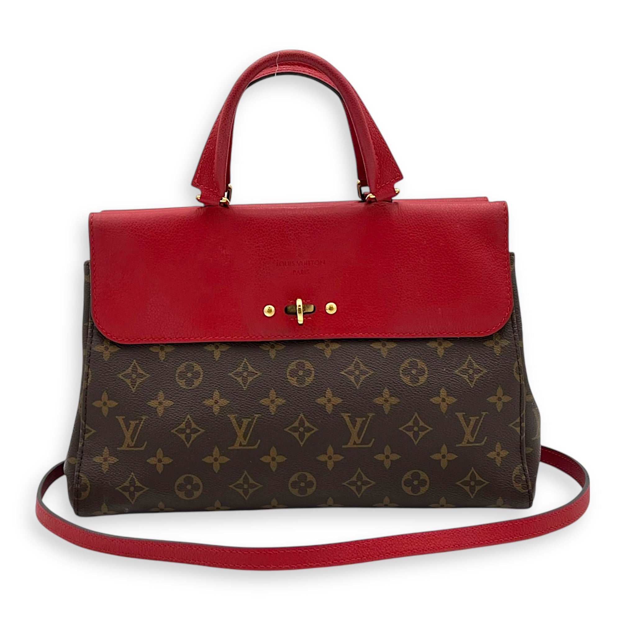 Venus Top Handle Bag Brown in Monogram Coated Canvas, Gold hardware