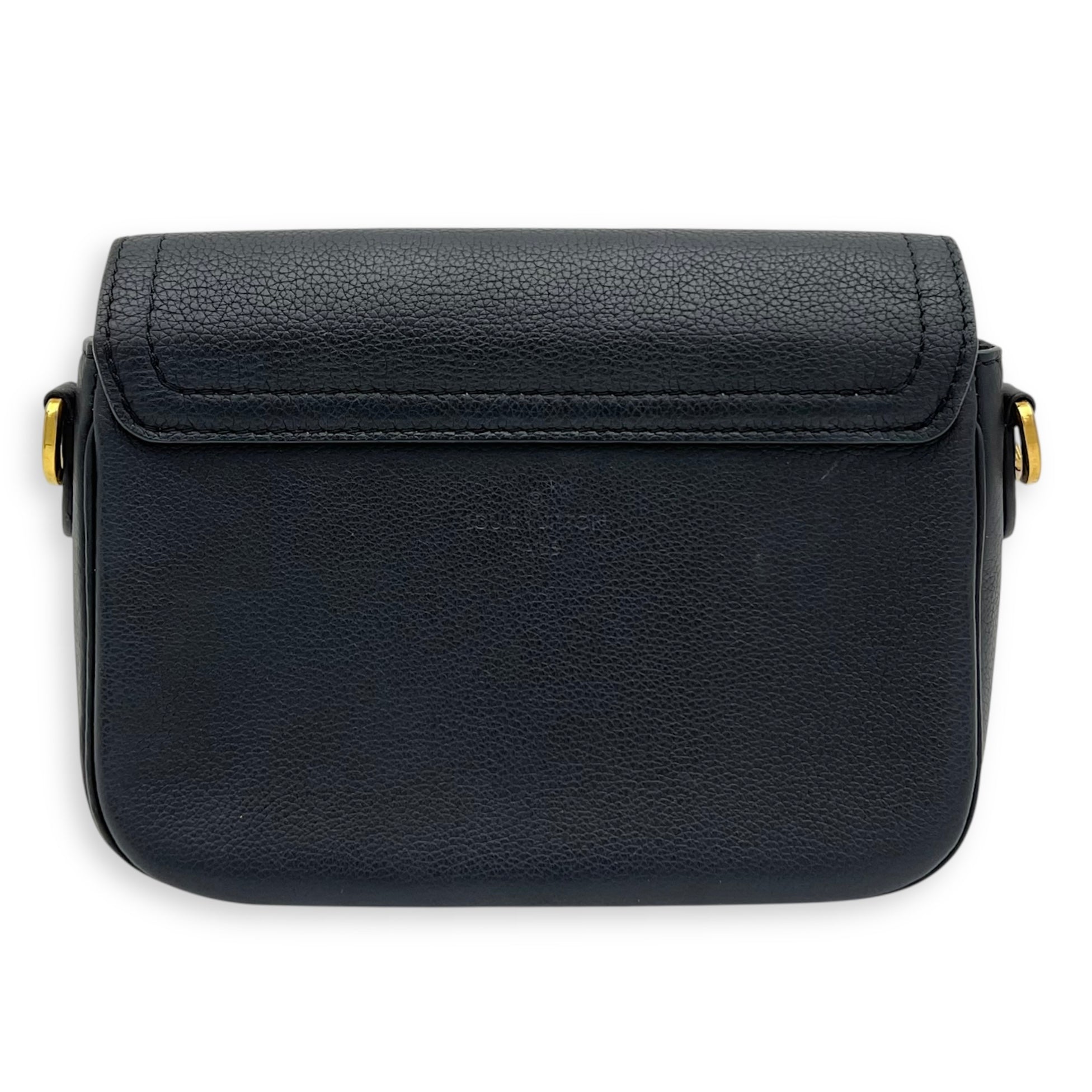 Lock Me Tender Shoulder Bag Black in Calfskin, Gold hardware