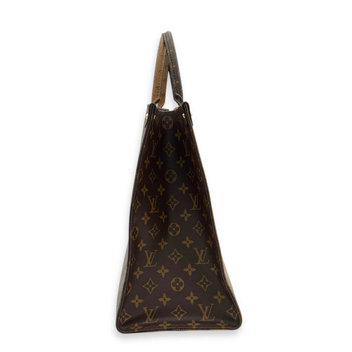OnTheGo Tote Bag GM Brown in Monogram Coated Canvas, Gold hardware