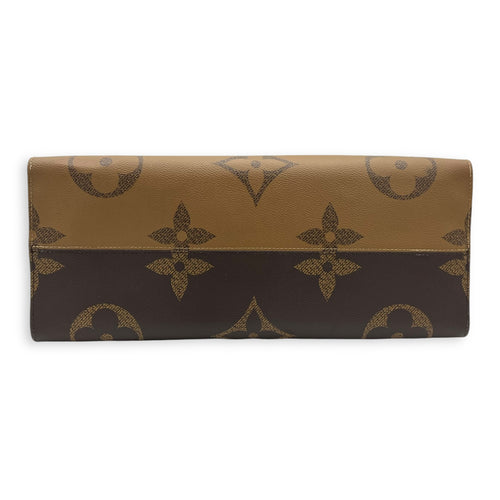 OnTheGo Tote Bag GM Brown in Monogram Coated Canvas, Gold hardware