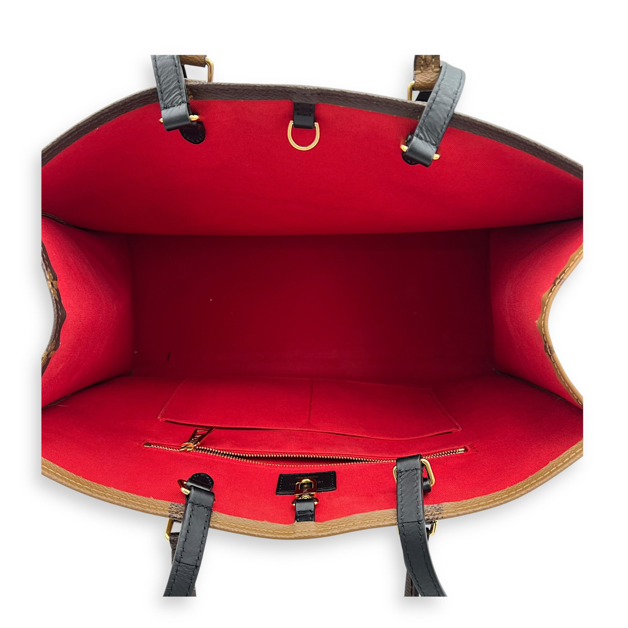 OnTheGo Tote Bag GM Brown in Monogram Coated Canvas, Gold hardware