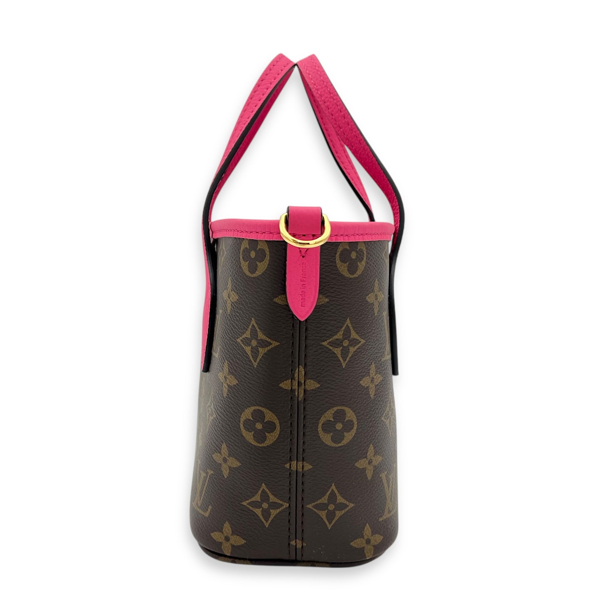 Neverfull Inside Out Top Handle Bag BB Multi-colour in Calfskin & Coated Canvas, Gold hardware